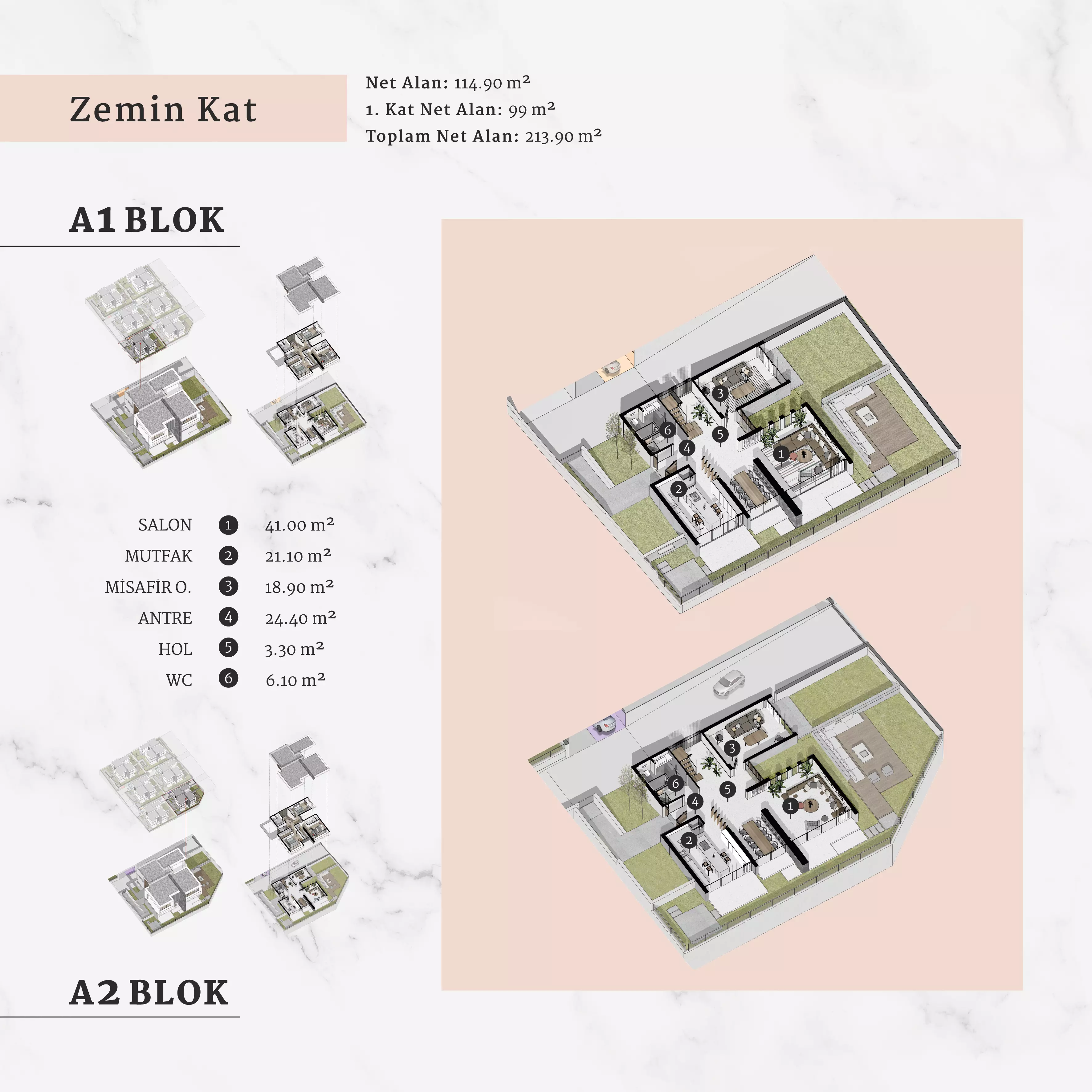A1-A2 Blok | KORU VİLLA | Yelkent Yapı