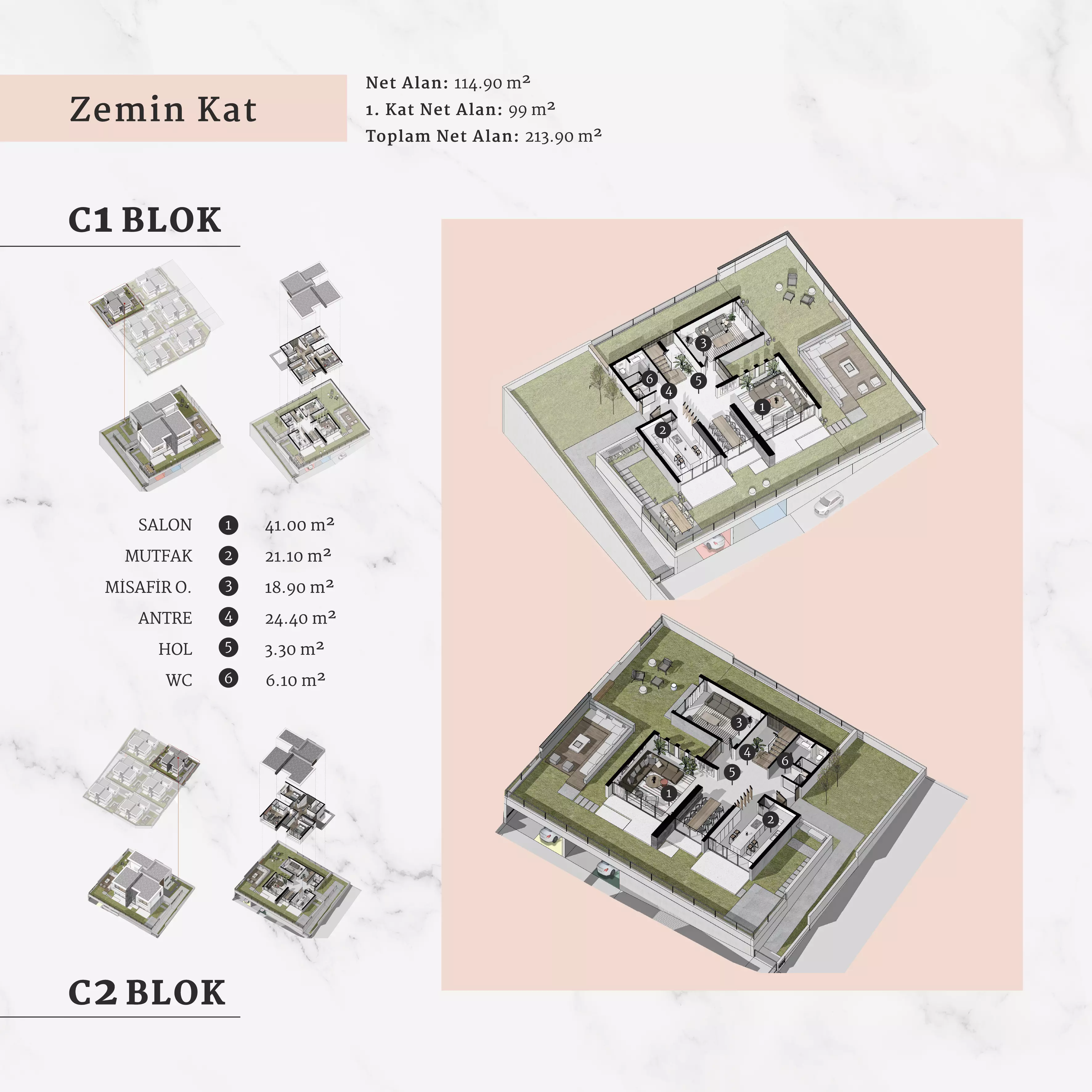 C1-C2 Blok | KORU VİLLA | Yelkent Yapı