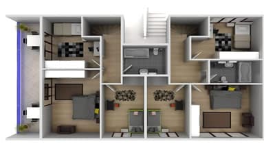 Çatı Dubleks 140 m² Oda Katı | Yelkent Yaşam Evleri 1 | Yelkent Yapı