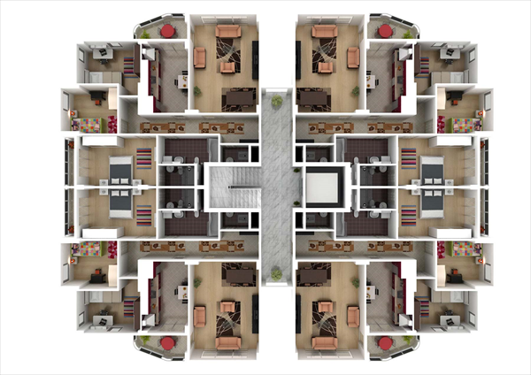 136 m² 3+1 Daire | Yelkent Zirve Evleri | Yelkent Yapı