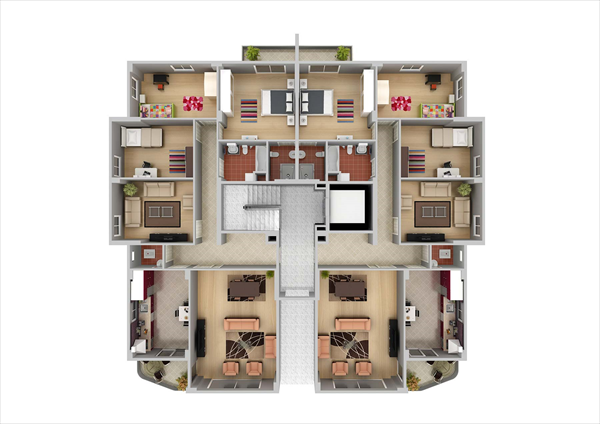 175 m² 4+1 Daire | Yelkent Zirve Evleri | Yelkent Yapı