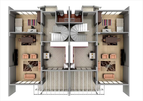 190 m² Villa Zemin Kat | Yelkent Zirve Evleri | Yelkent Yapı